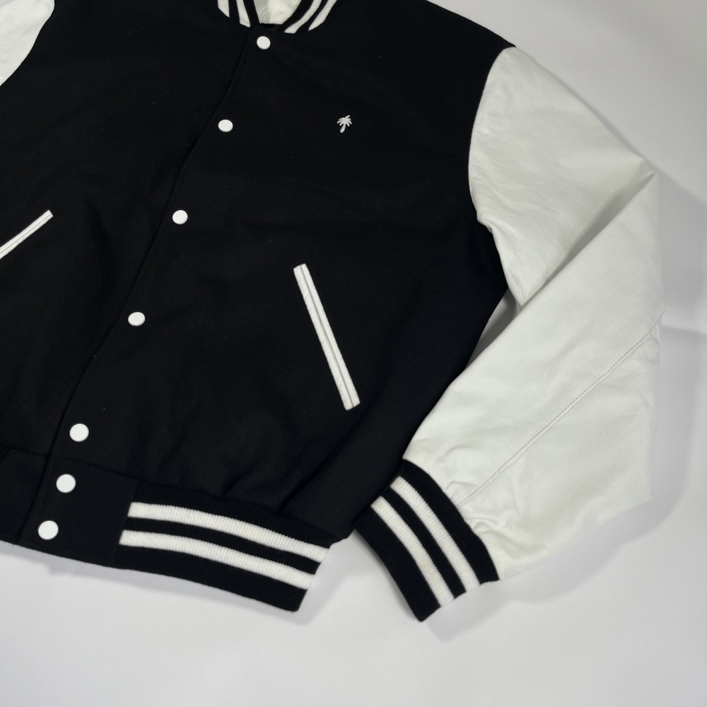 Palm Tree Crew Mens Icon Varsity Jacket Black Large - Picture 4 of 8